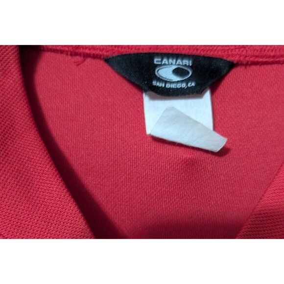 Canari Cycling Shirt Men's Extra Large Short Sleeve Red 1/4 Zipper (627) - Picture 3 of 3